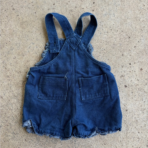 VINTAGE DISNEY
 Princess Ariel Overalls 3T Y2K The Little Mermaid Denim Rare - Picture 2 of 5